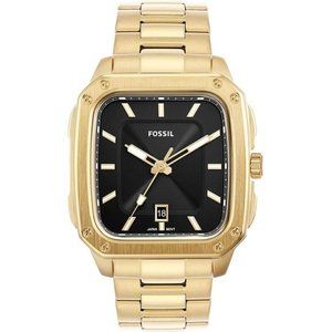 Fossil Men's Quartz Inscription Stainless Steel Square Watch